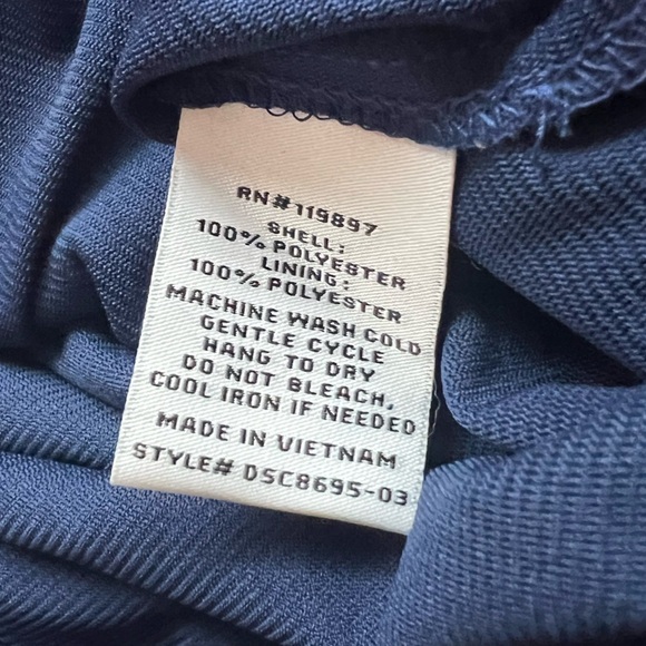 NWT Collective Concepts Blue Floral Quarter Peasant Sleeve Midi Dress Sz Large - Picture 7 of 7